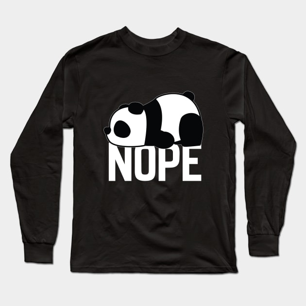 Panda - Panda Nope Long Sleeve T-Shirt by Kudostees